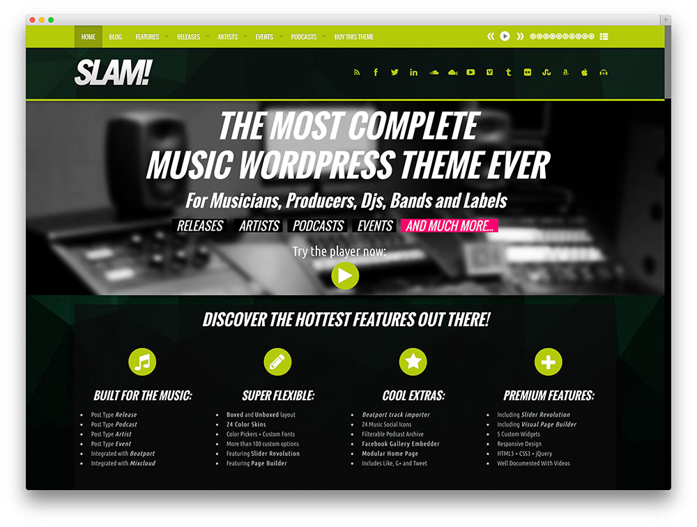 30+ Awesome & Responsive WordPress Music Themes 2017 Colorlib
