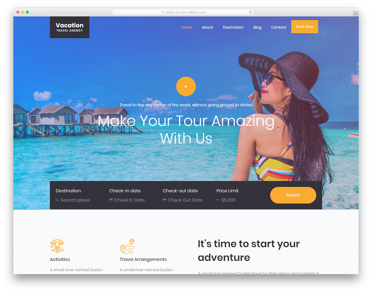 Vacation Best Traveling site Template 2024 Colorlib
