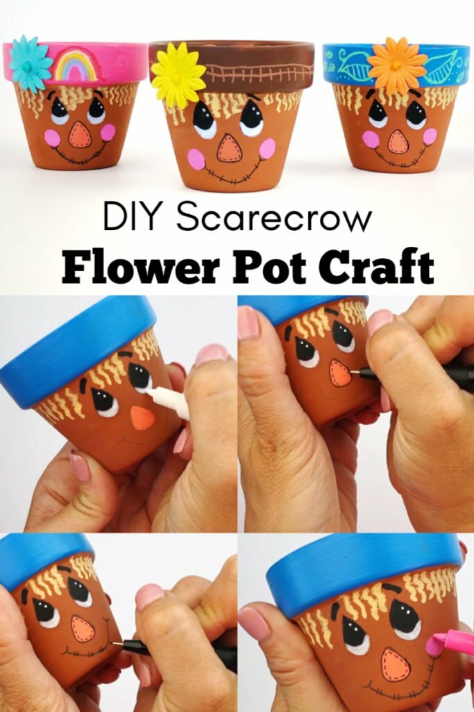 Scarecrow Flower Pot Craft