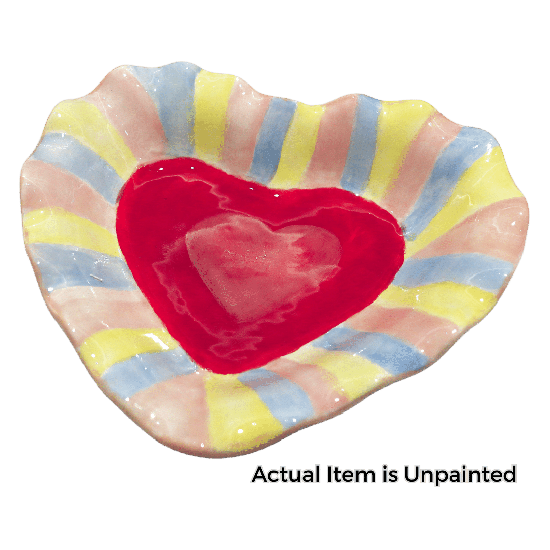 Ruffled Heart Dish Color Me Mine