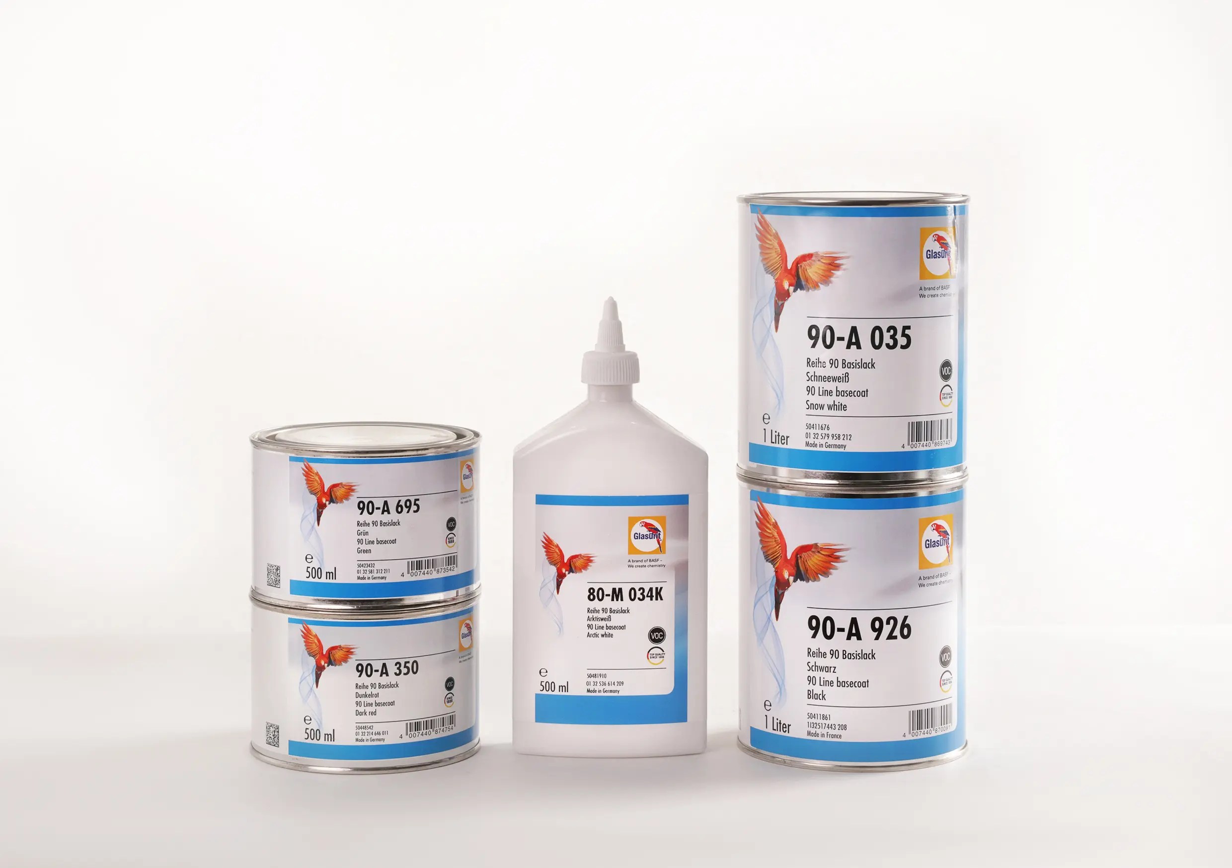 GLASURIT 90 Line WATERBORNE BASECOAT PAINTS Colors