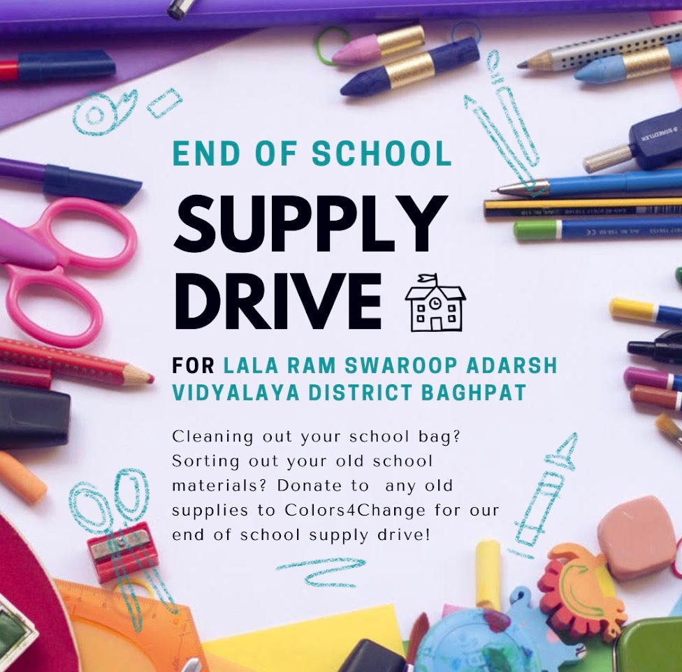 Lala Ram Swaroop Adarsh School Donation Drive Colors4Change