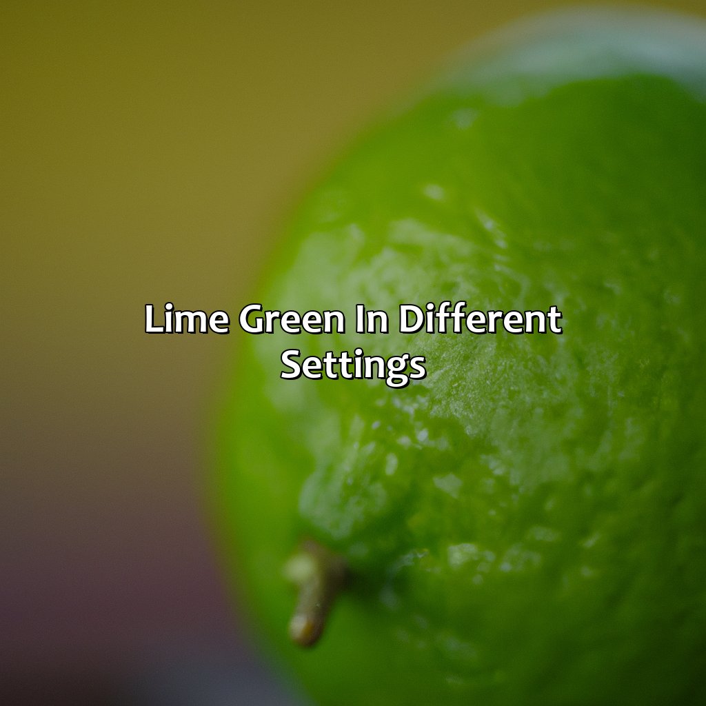 What Color Goes With Lime Green