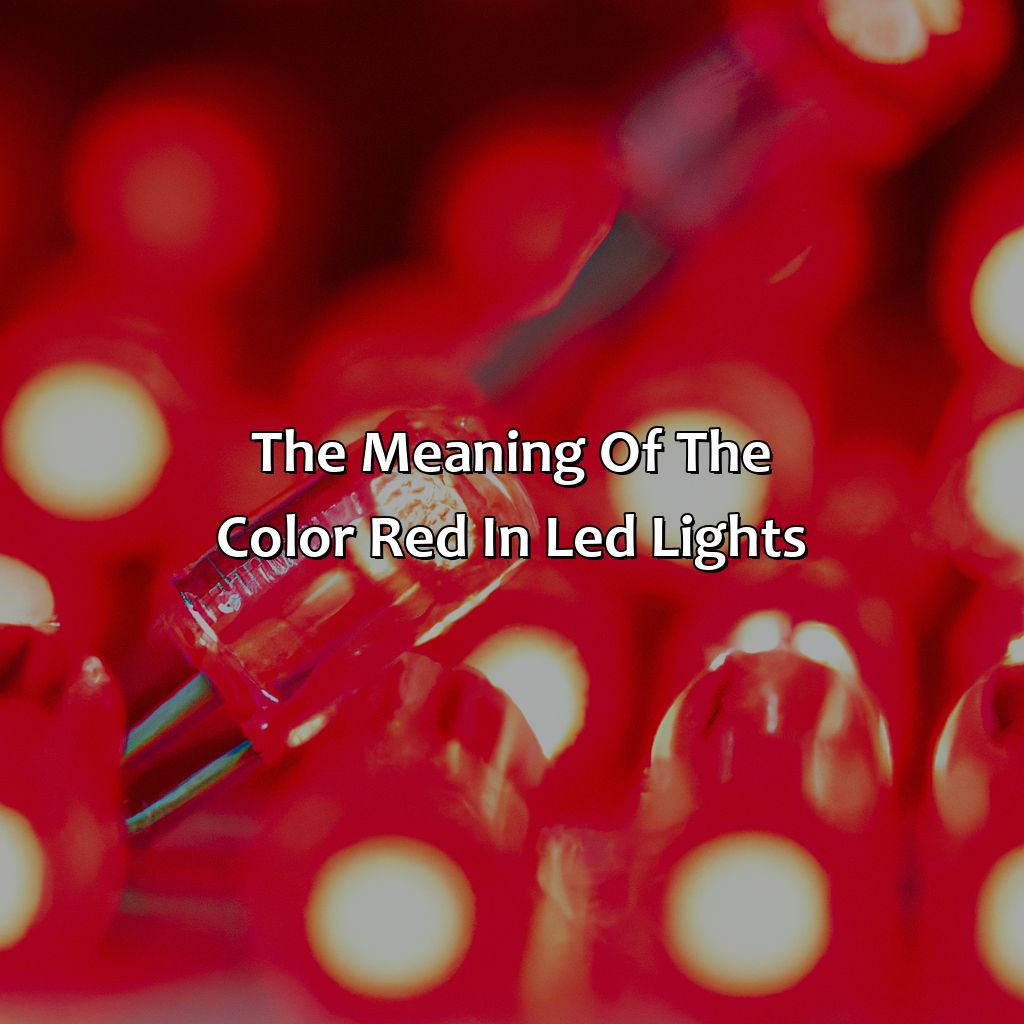 What Does The Color Red Mean On Led Lights