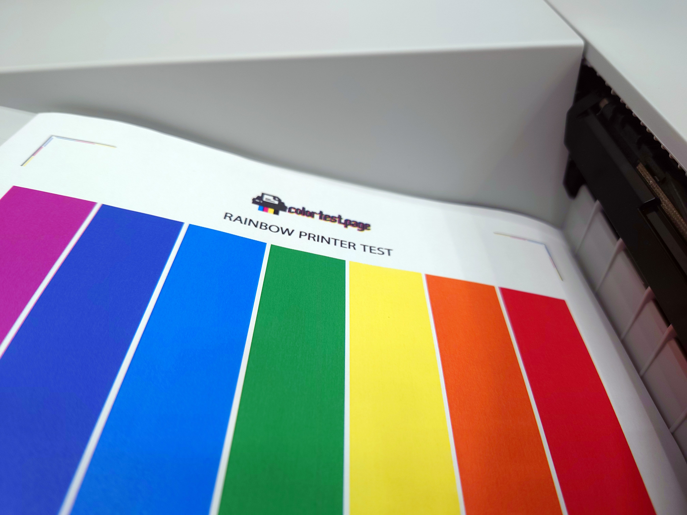 Rainbow Printer Test Color Test Page