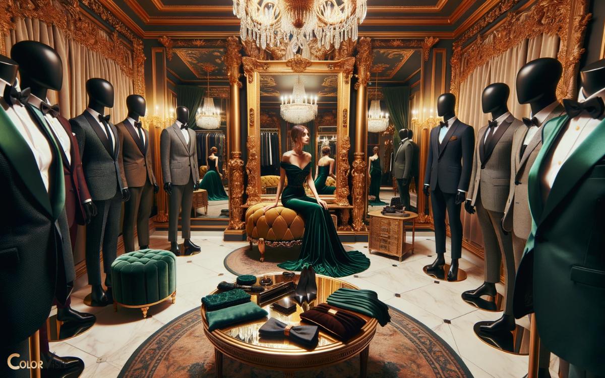 What Color Suit Goes With Emerald Green Dress? Gray