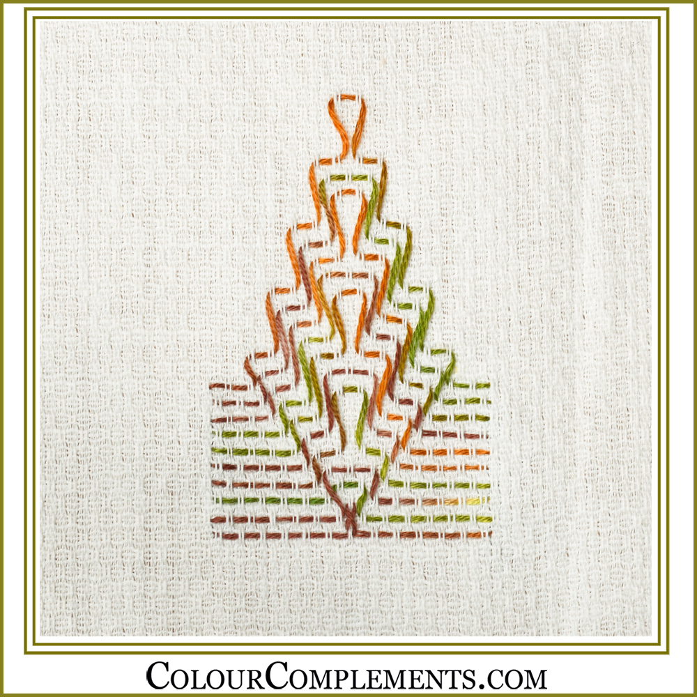 HUCK WEAVING with Colour Complements embroidery floss