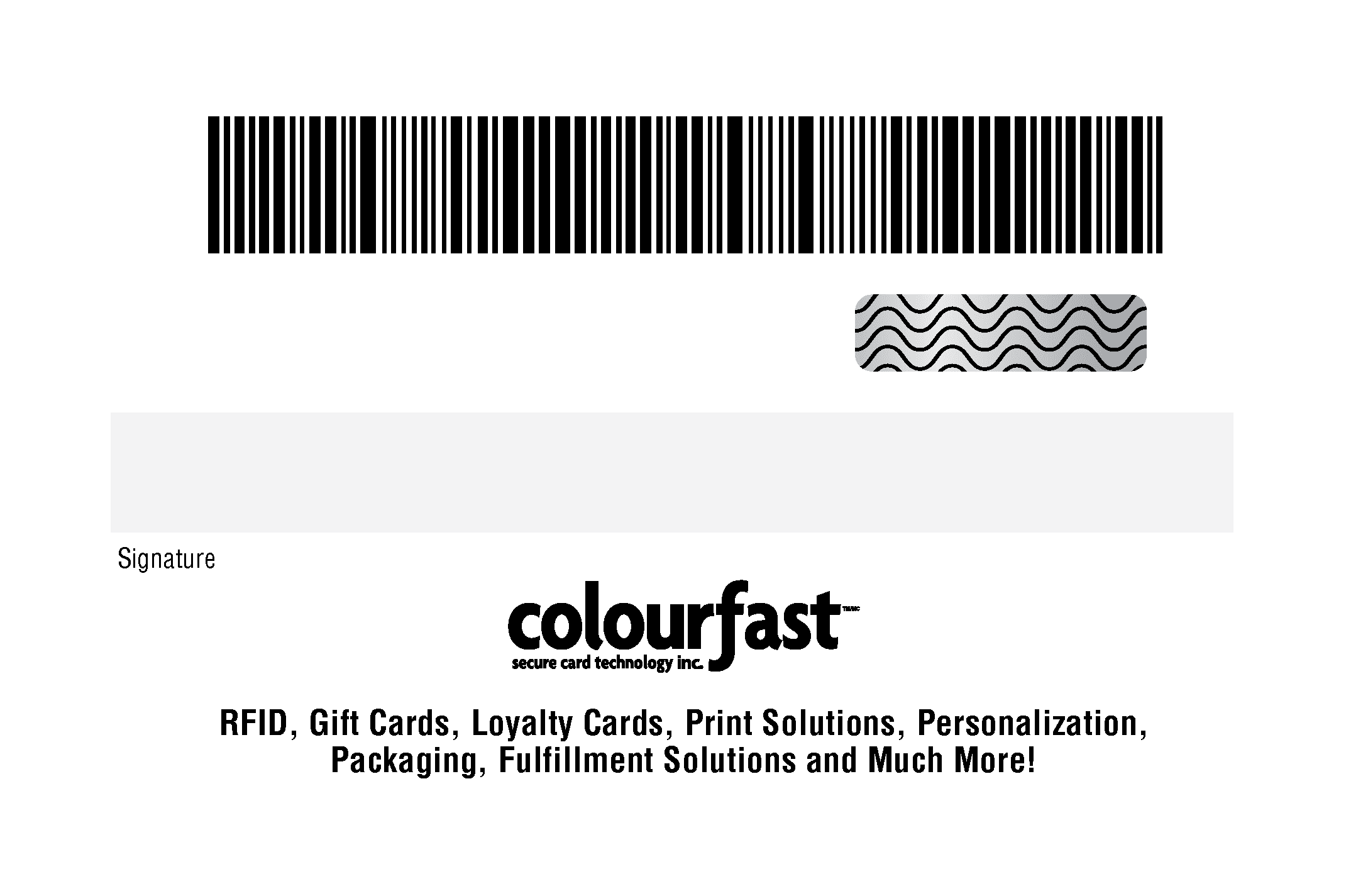 Cards with Barcode, SigPanel, ScratchOff Colourfast Card Printing