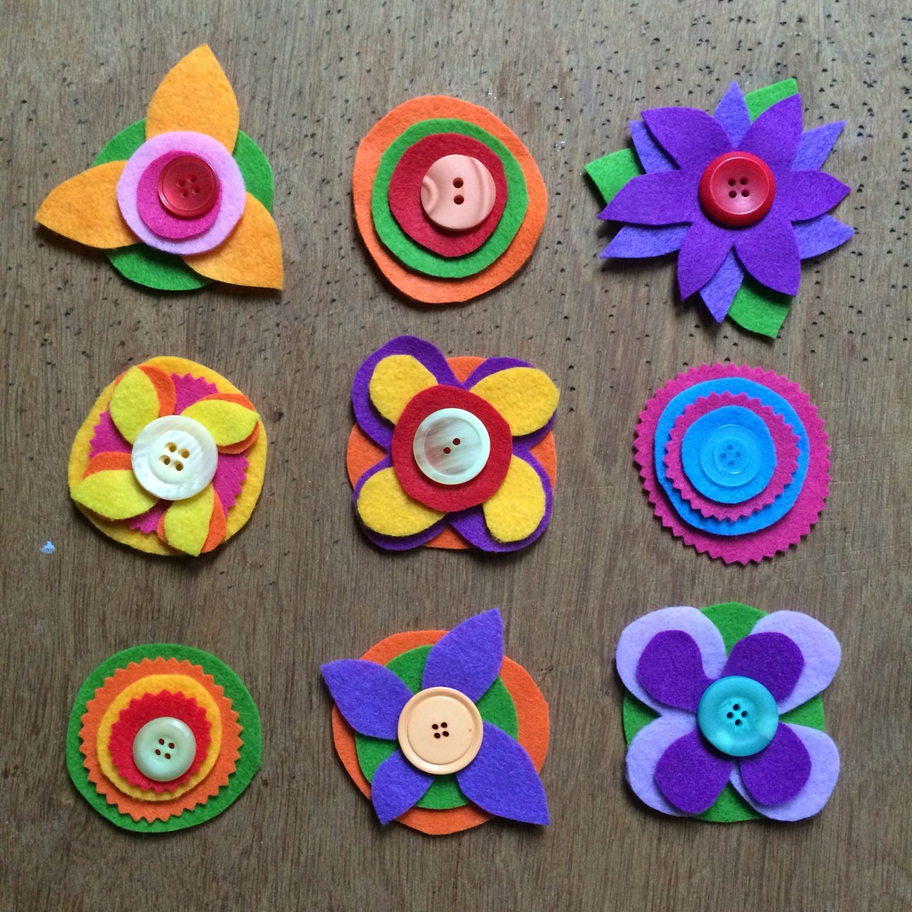 Felt Brooches Colourful Minds