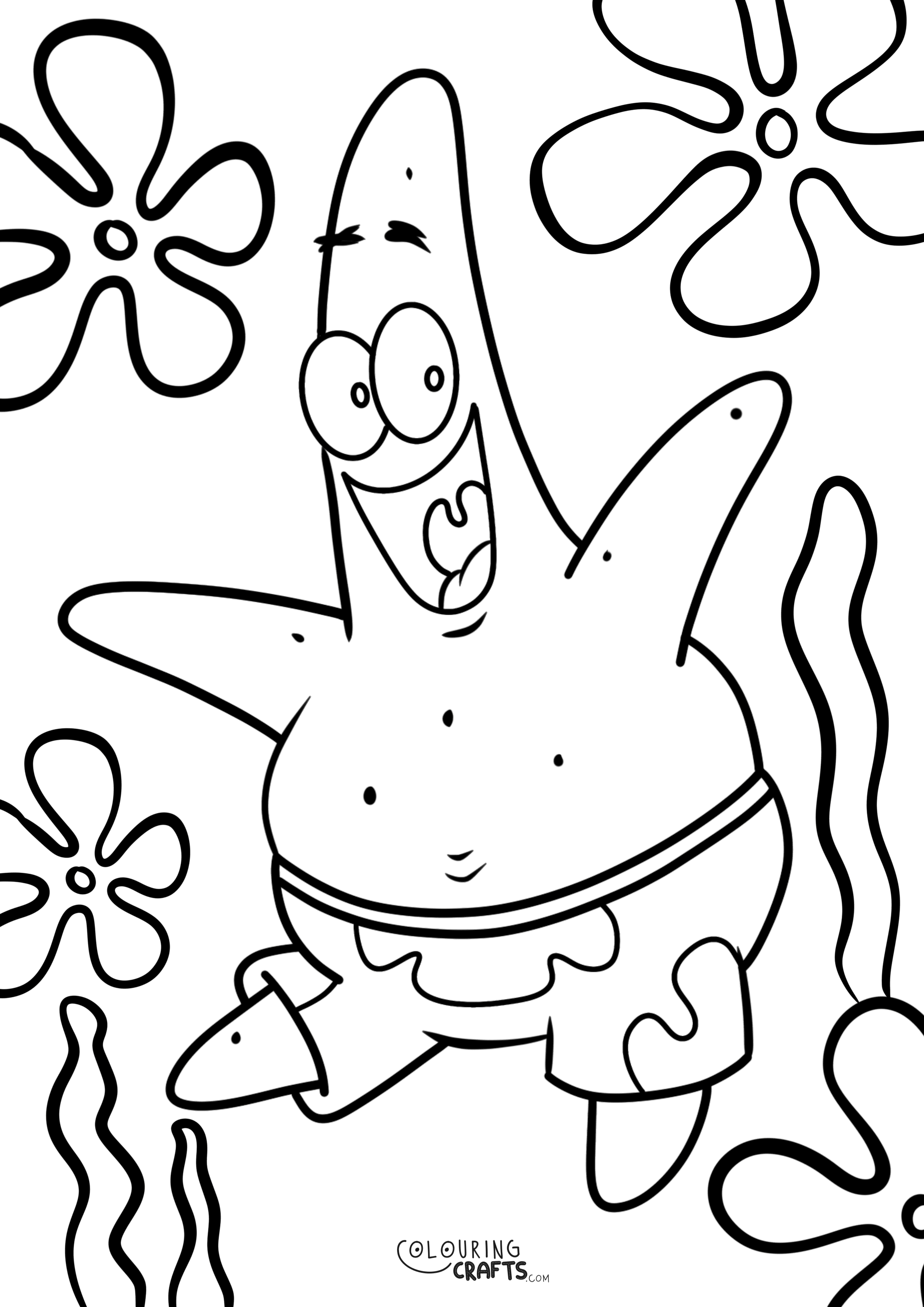 Patrick The Star Coloring Page