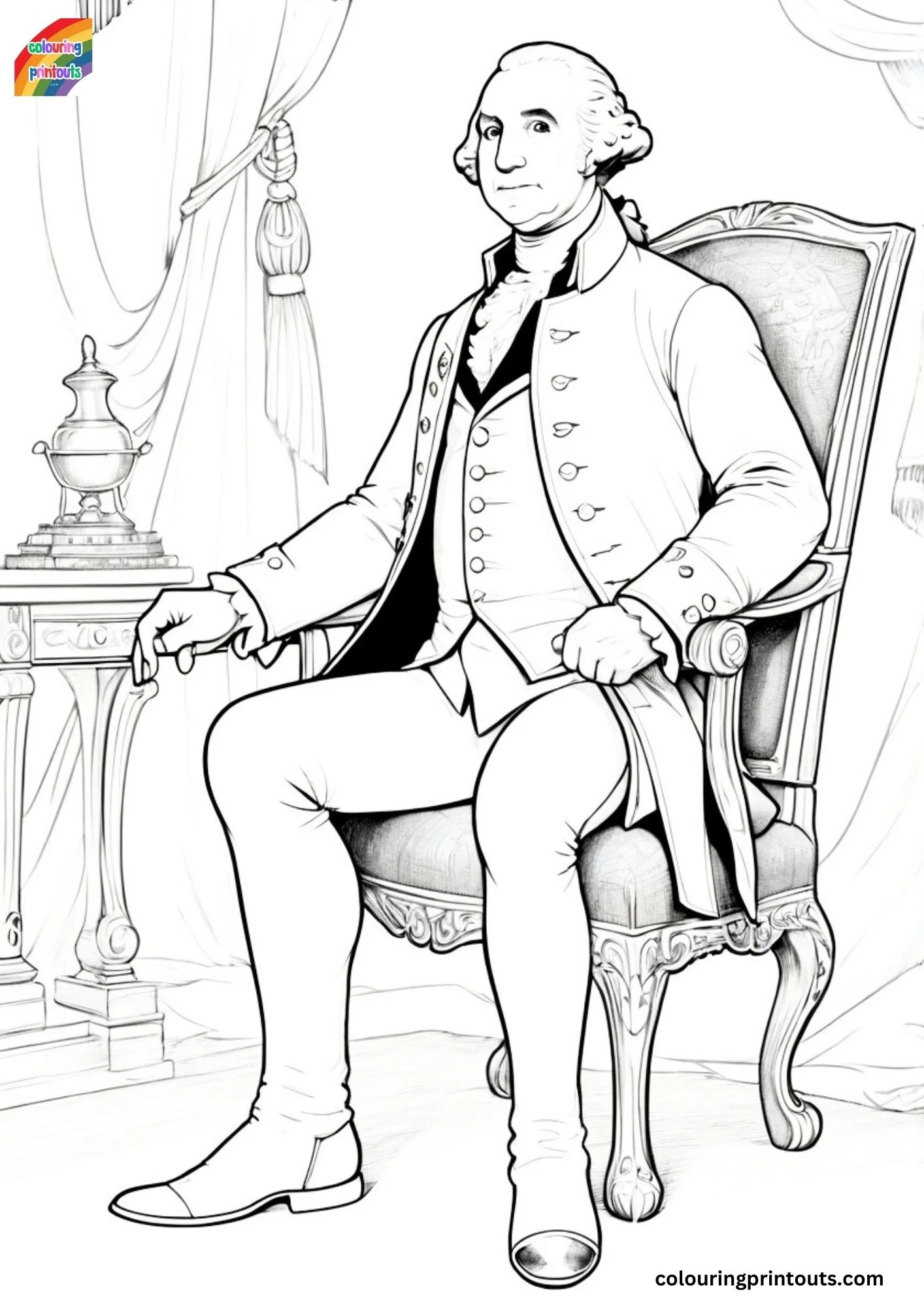 10+ George Washington Coloring Pages