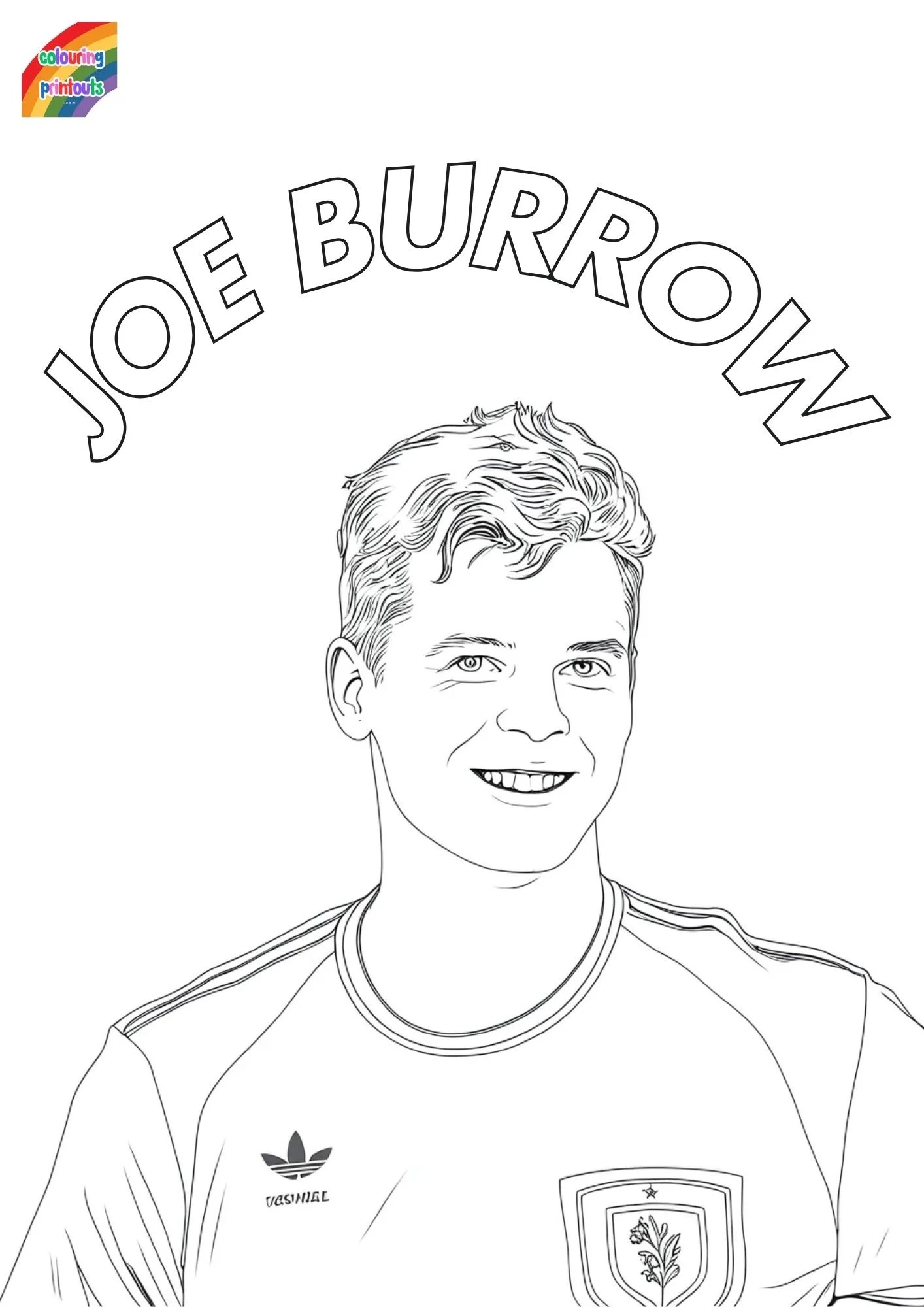 Joe Burrow Coloring Pages (Free Printables)