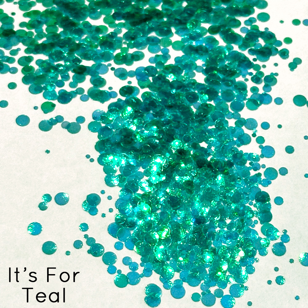 Glitter It's For Teal Colour Me Pretty Nails