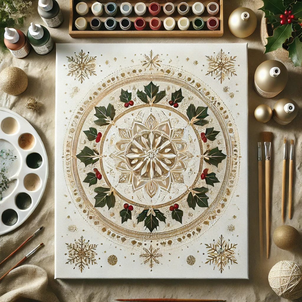 'Christmas x Mandalas' Original Paint by Numbers 40x50cm Colourmost
