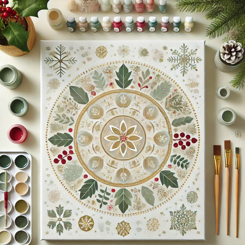 'Christmas x Mandalas' Original Paint by Numbers 40x50cm Colourmost