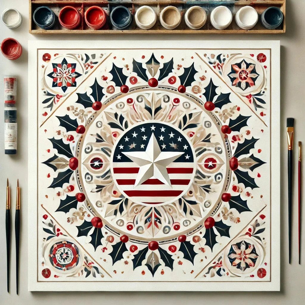 'Christmas x Mandalas' Original Paint by Numbers 40x40cm Colourmost