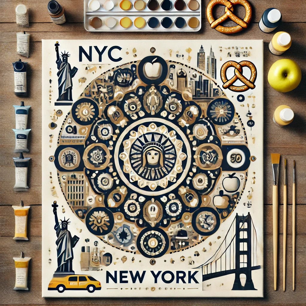 New York x Mandalas Original Paint by Numbers 40x50cm Colourmost
