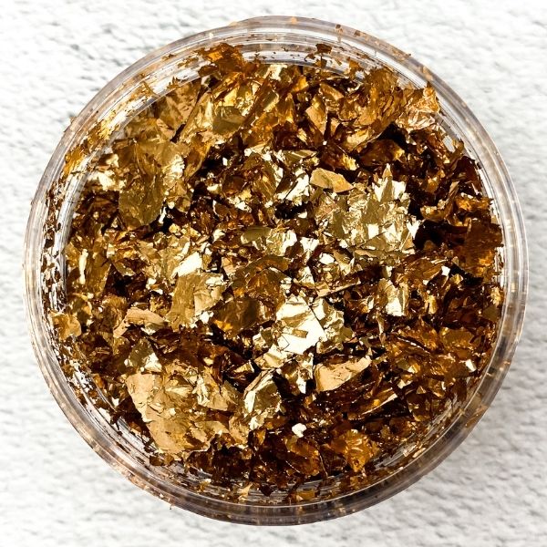 Rose Gold Metallic Foil Flakes Colour Passion Rose Gold