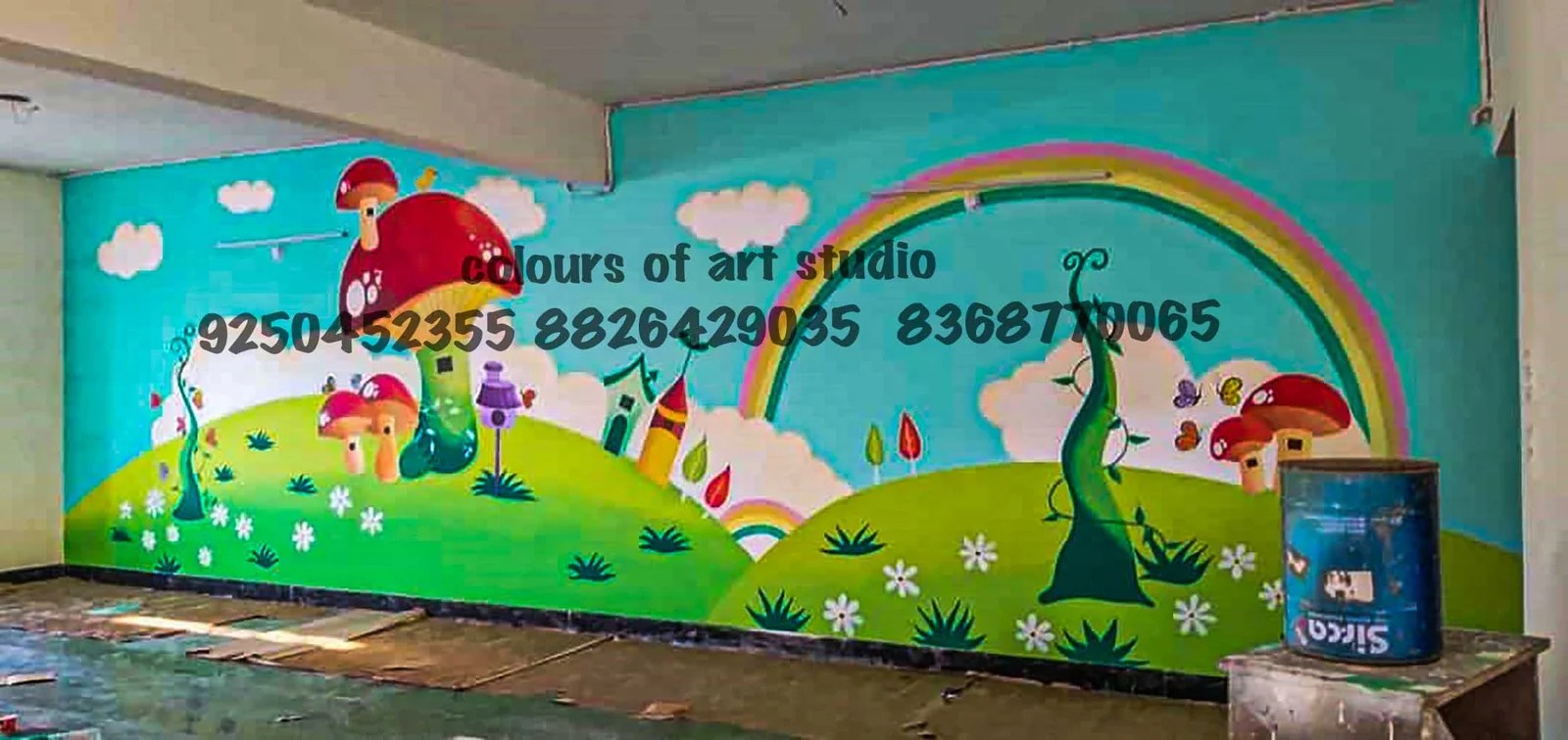 School Wall Painting Colours of Art