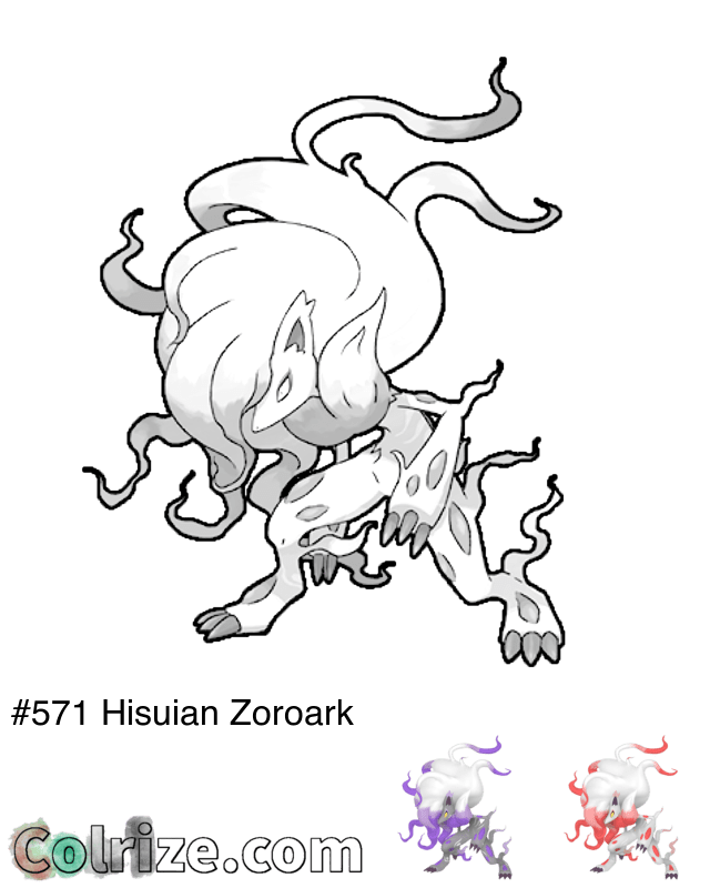 Hisuian Zoroark coloring page