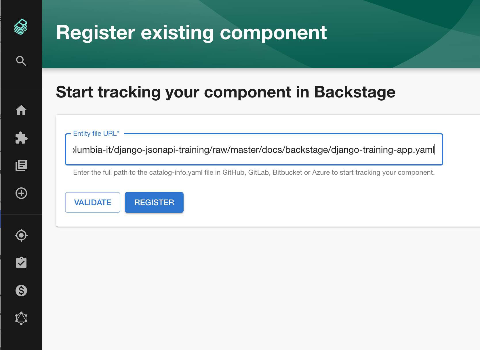 Backstage developer portal Using the Django REST Framework and DRF