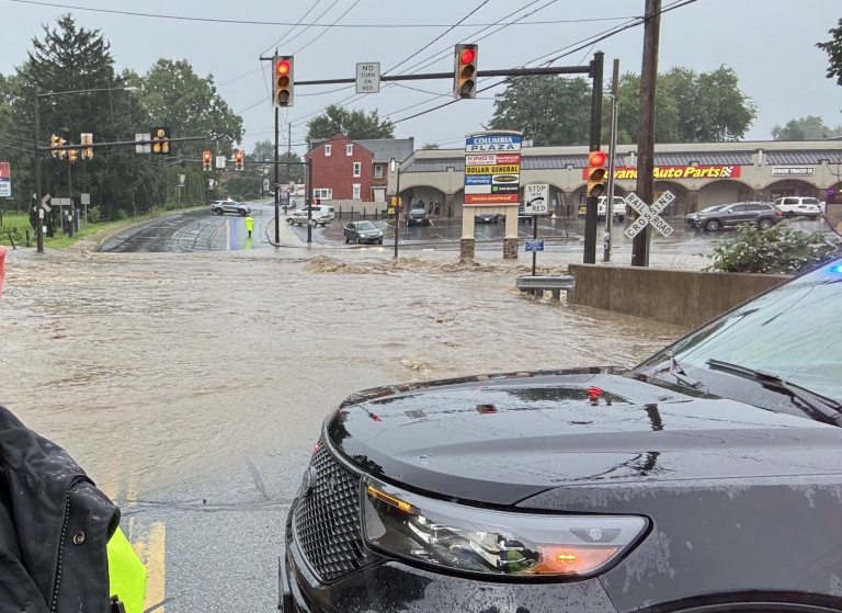 Flash Floods Ravage Columbia, PA Roads Closed, Residents Urged to Stay