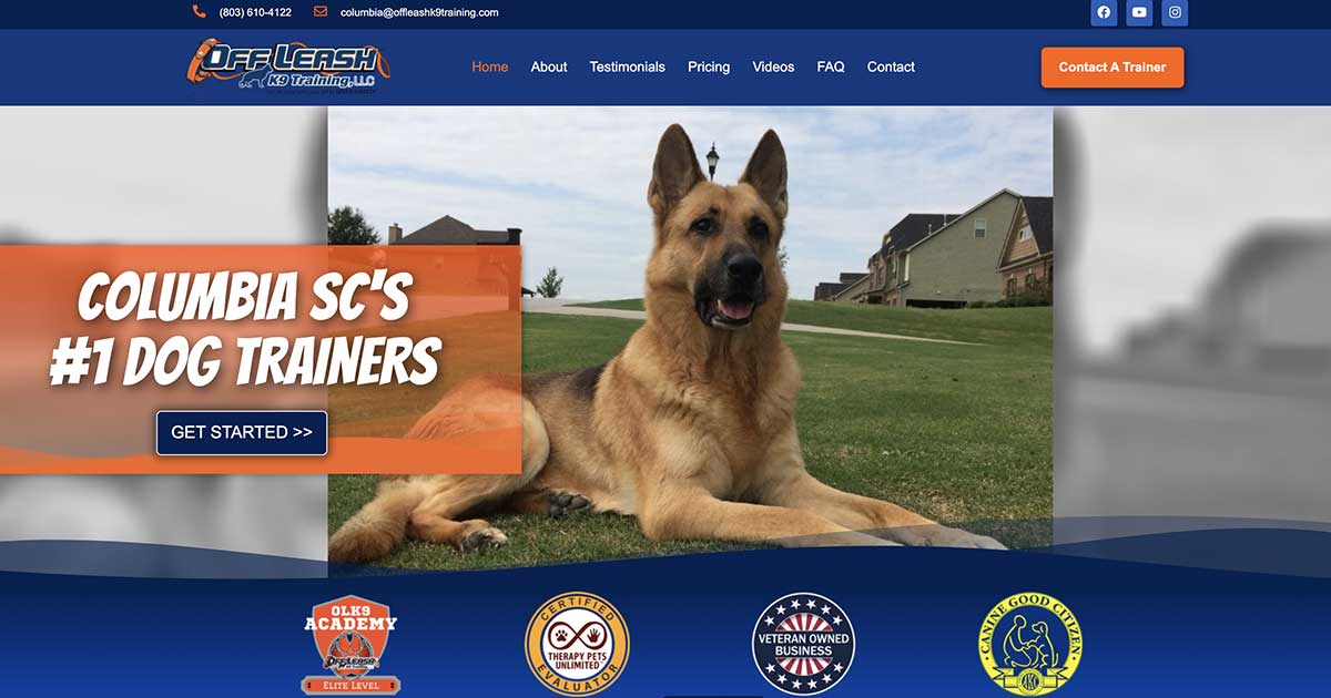 Plans & Pricing Columbia SC Dog Trainers