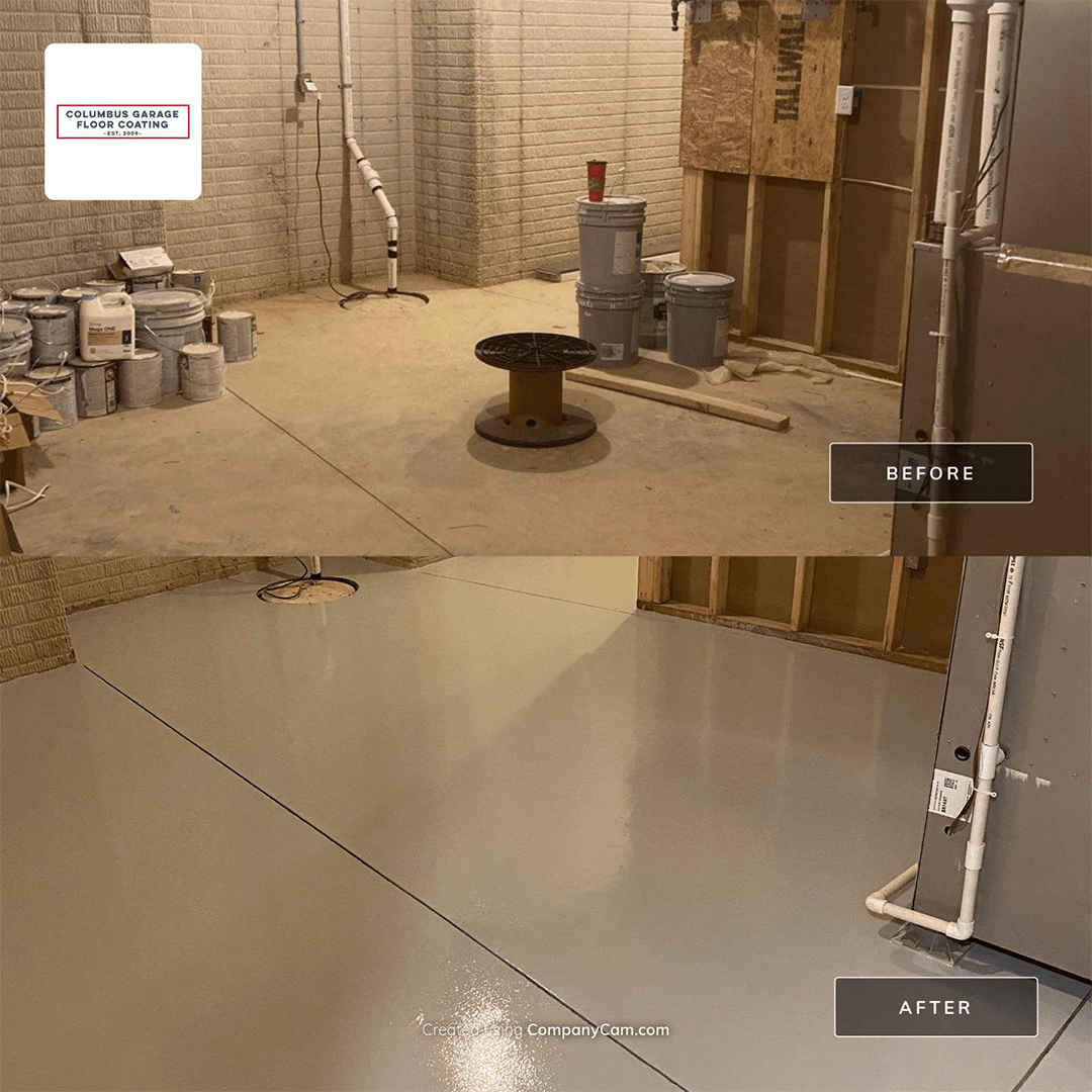 Before and After Central Ohio Projects Columbus Garage Floor Coating