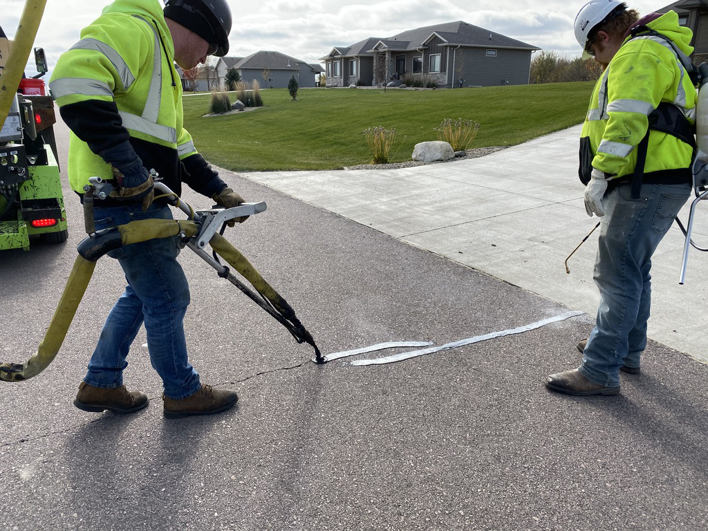 Arthur Estates Crack Sealing Journey Construction