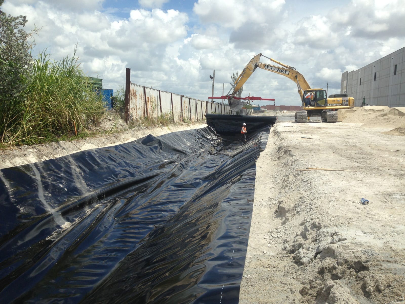 COMANCO Installs Ditch Liner Near Miami, FL COMANCO