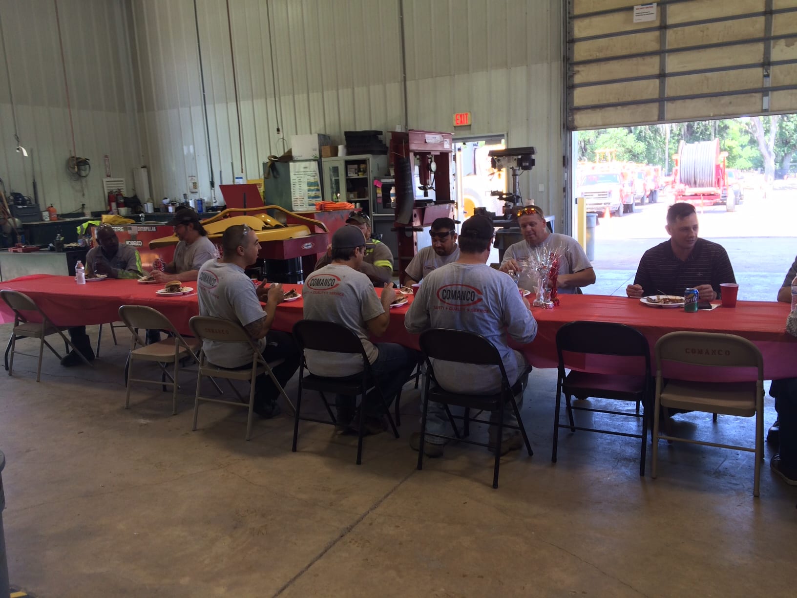 BLUE LINE RENTAL PROVIDES LUNCH FOR COMANCO COMANCO