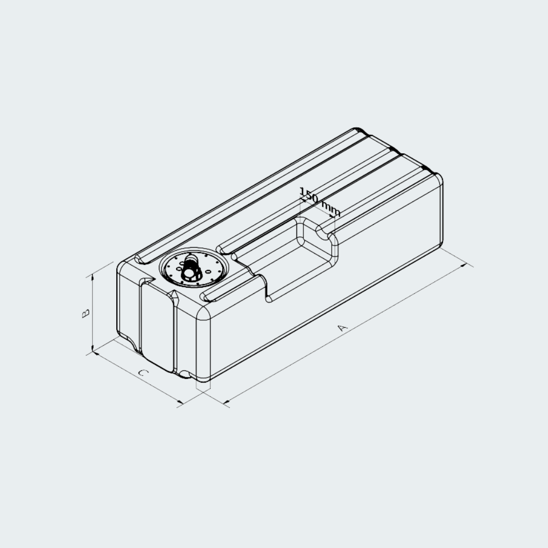 Black / Gray Water Tank lt. 103 With Pump Comar Marine