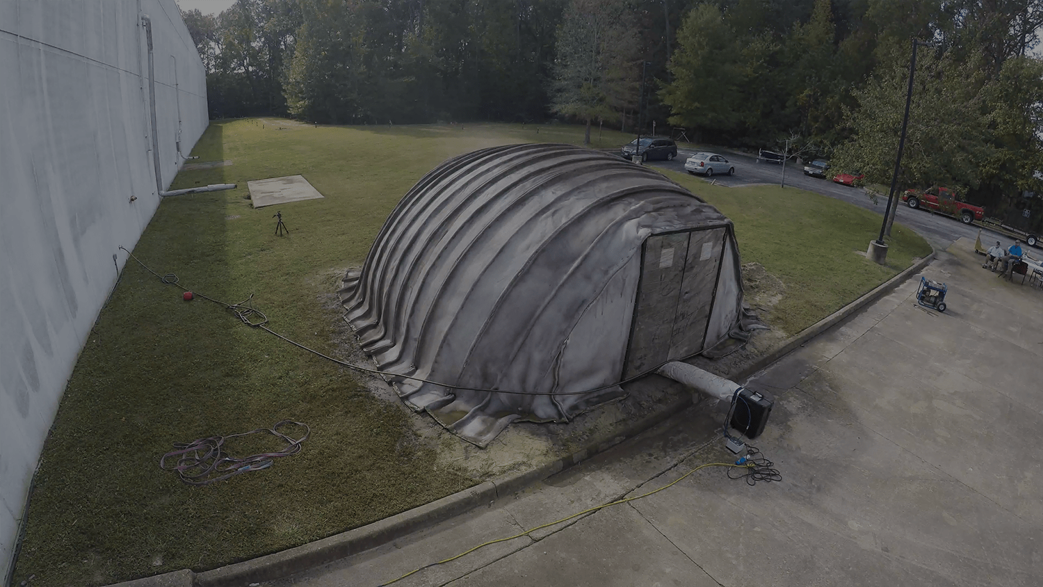 CombatConcrete Inflatable Concrete Canvas Shelters