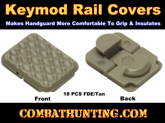 VAKM1CT Keymod Rail Covers FDE Tan 18 Pieces Of Keymod Rail Covers