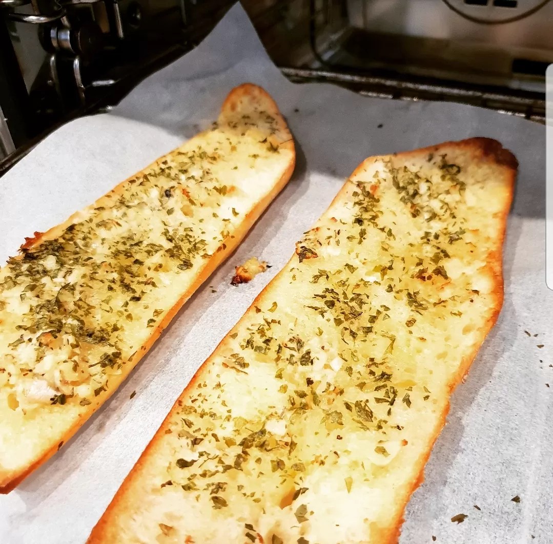 6 minute Garlic bread Toast Combi Steam Cooking