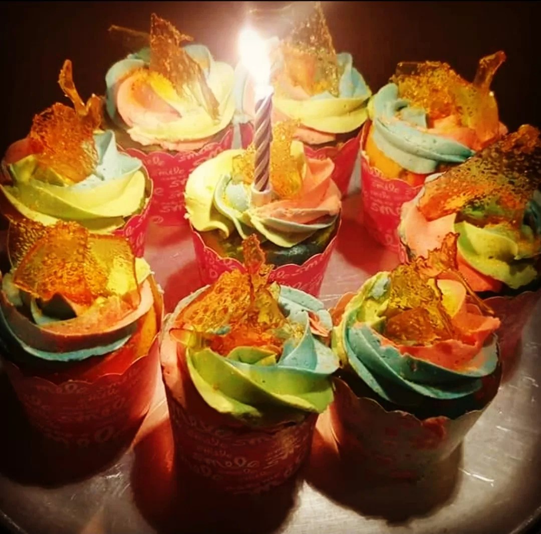 Stained glass cup cakes Combi Steam Cooking