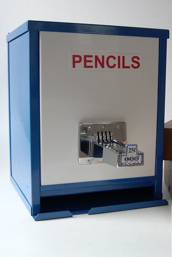 Coin Operated Manual Pencil Vending Dispenser Combo Vending