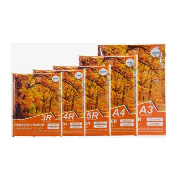 Quaff Photo Paper (Tree Type) 230gsm A3/A4/5R/4R/3R sizes Comcard