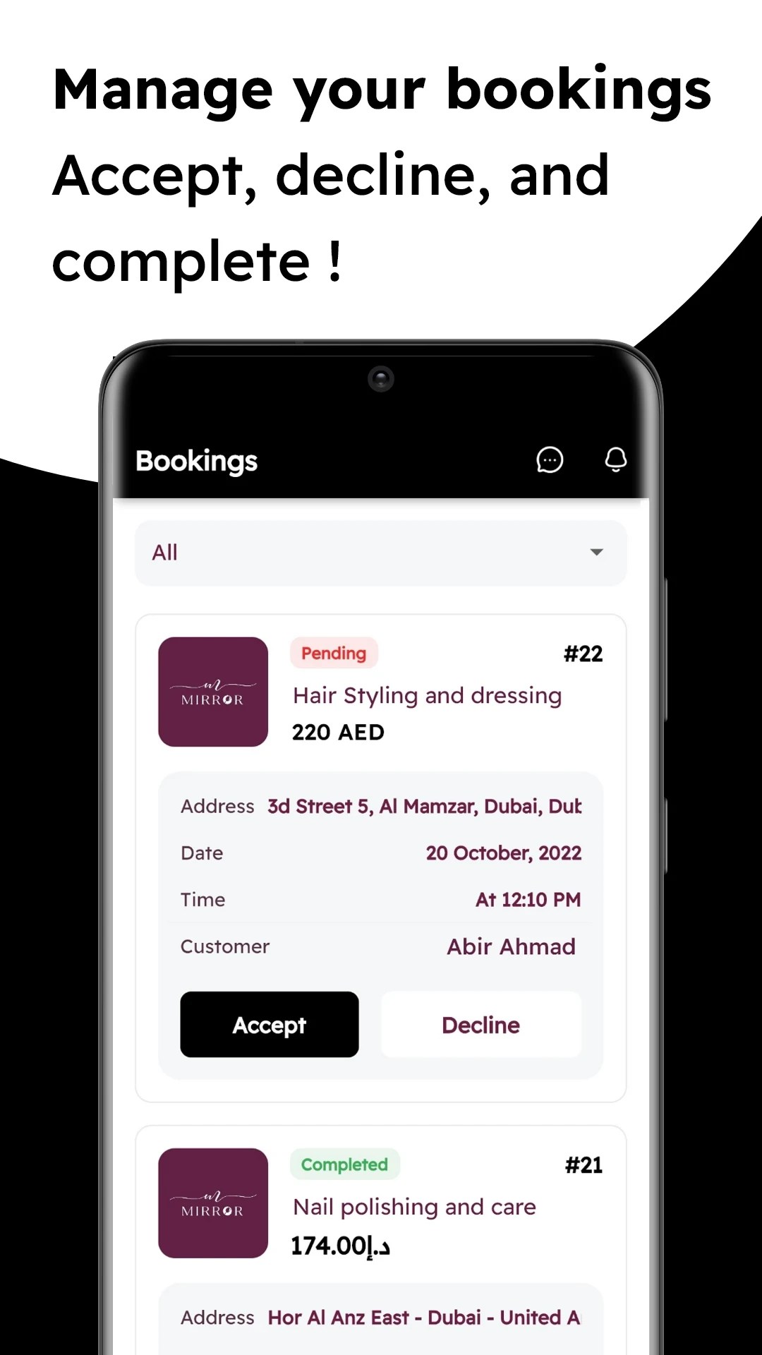 The Mirror Mobile App