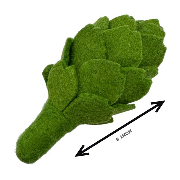 Artichoke Dog Felt Toy Dog Chew Toys Come Here Buddy