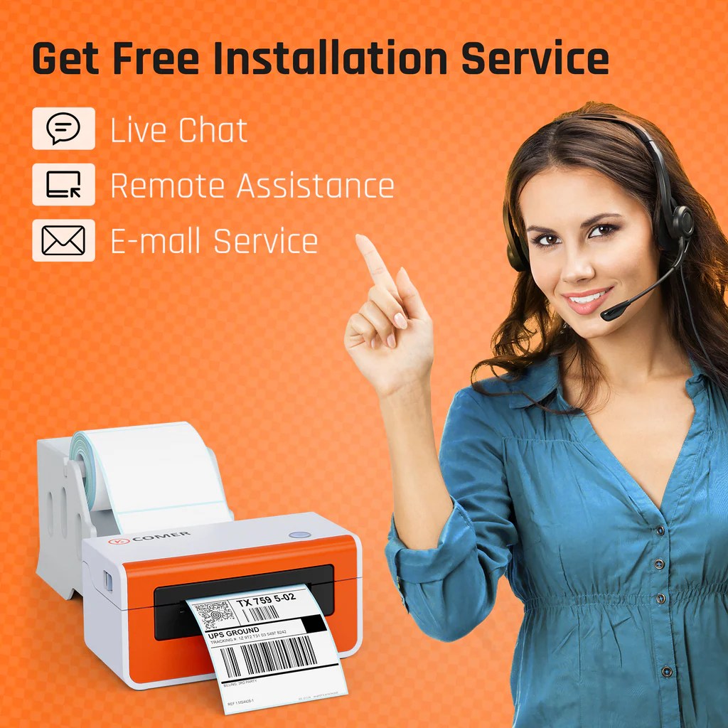 K Comer CX418 Thermal Shipping Label Printer comer store