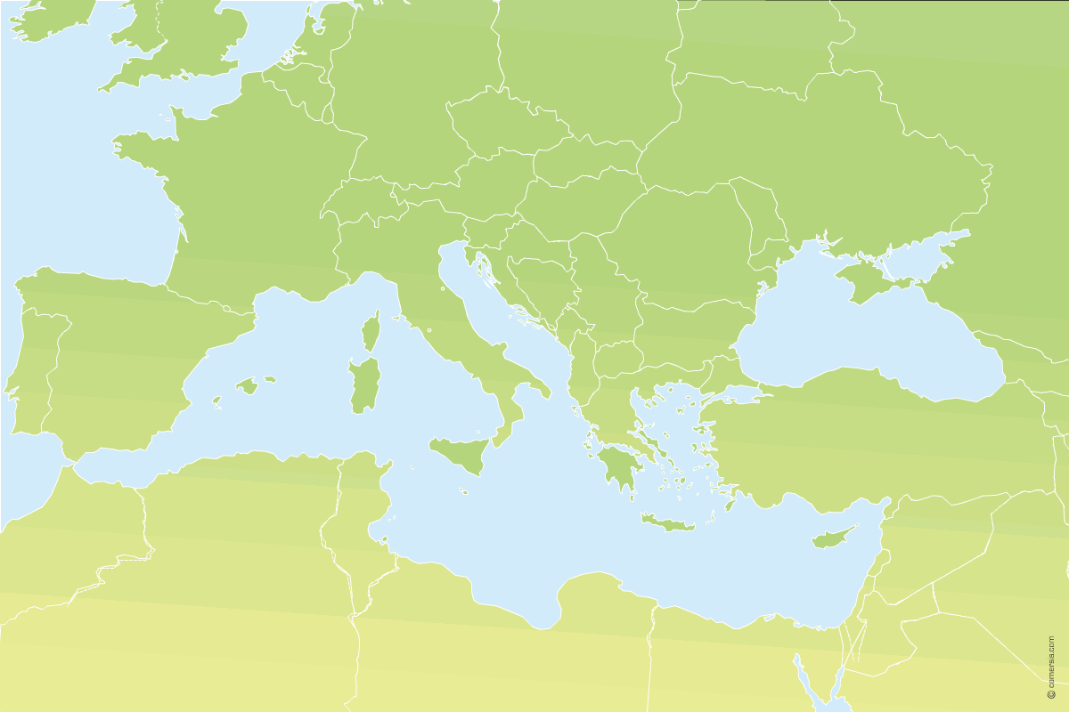 Carte mer Mediterranée gratuite