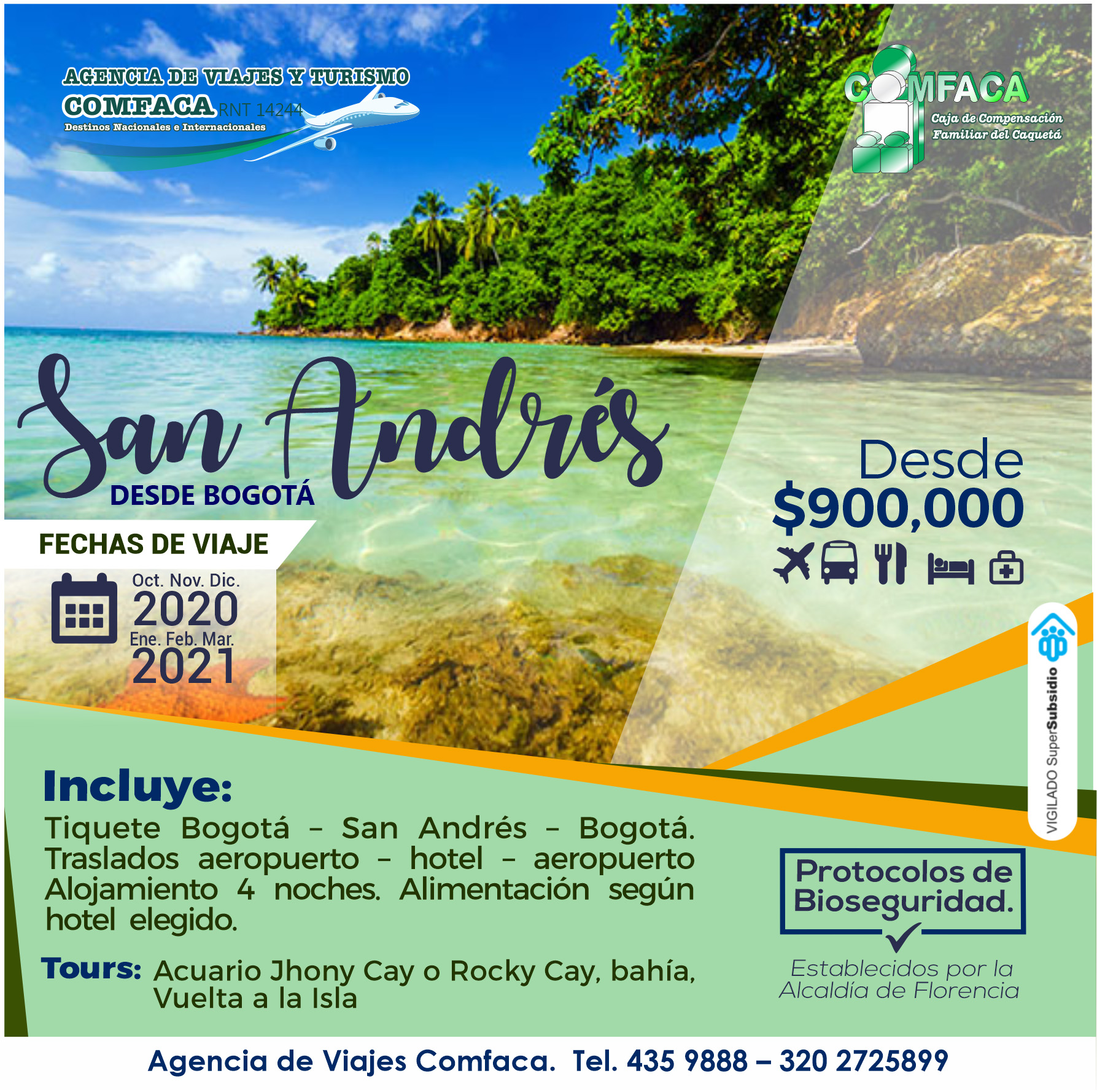 Agencia de Viajes COMFACA // Caja de Compensación Familiar del Caquetá