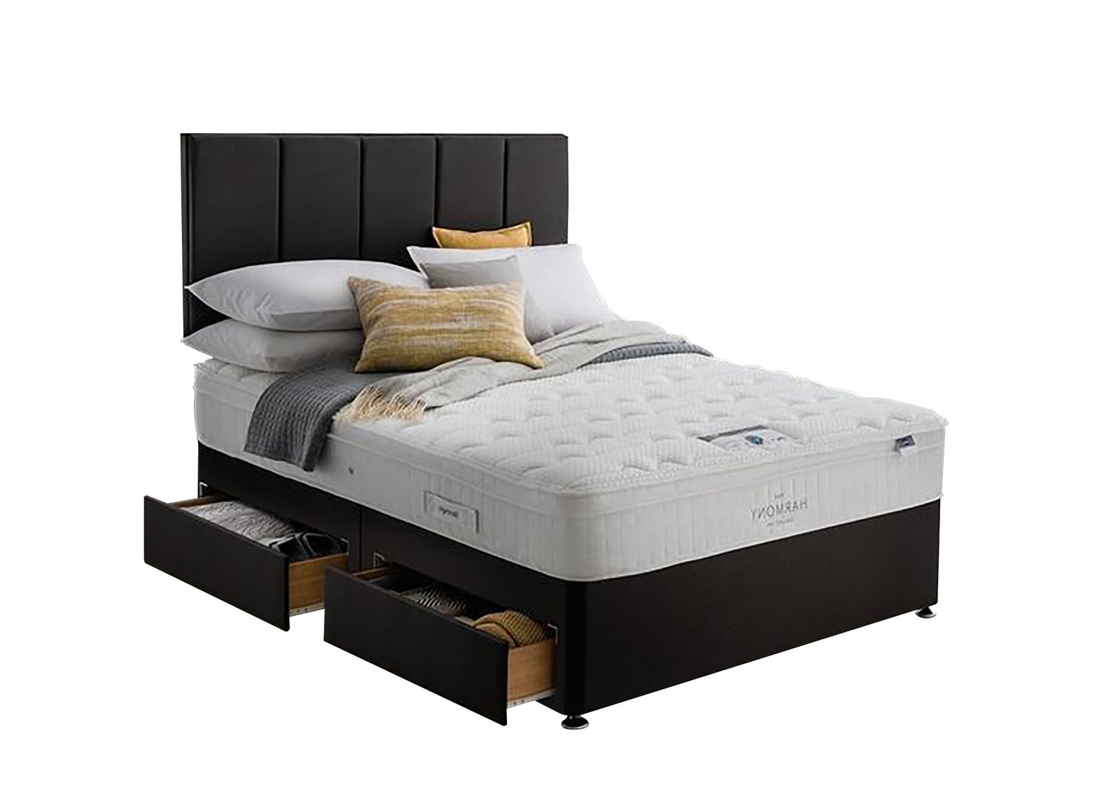 Divan Bed ( 4 Drawer + Base + Mattress + Headboard)