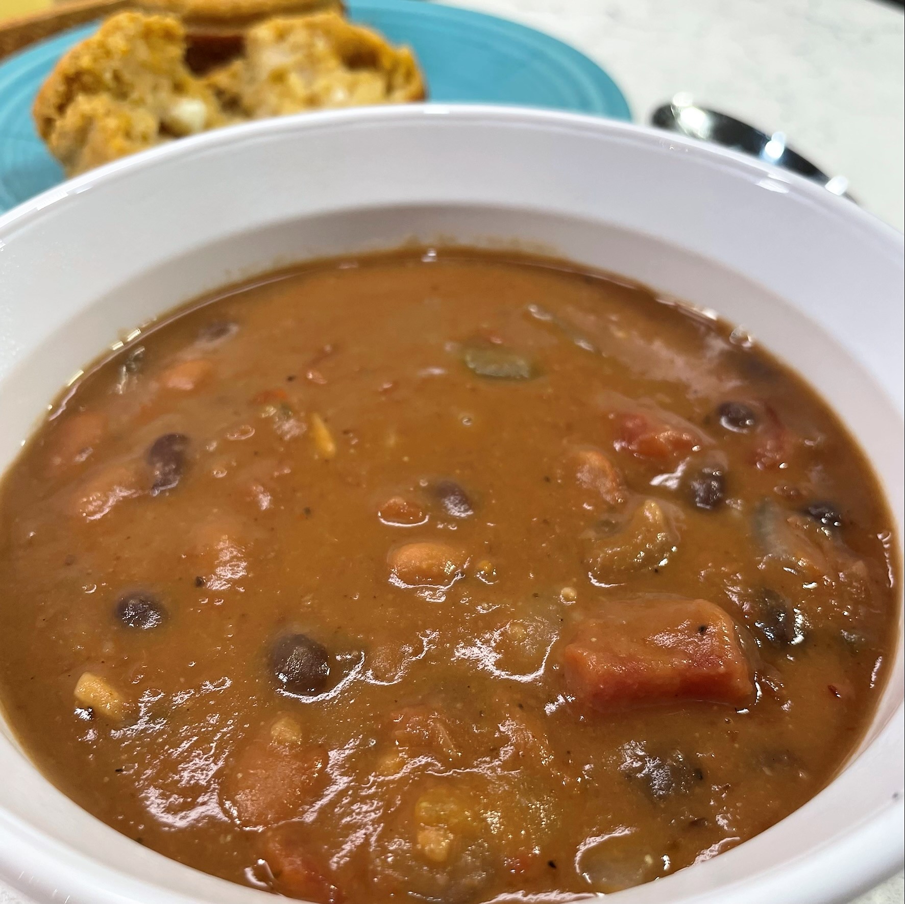 Quick & Easy Refried Bean Soup Comfort du Jour