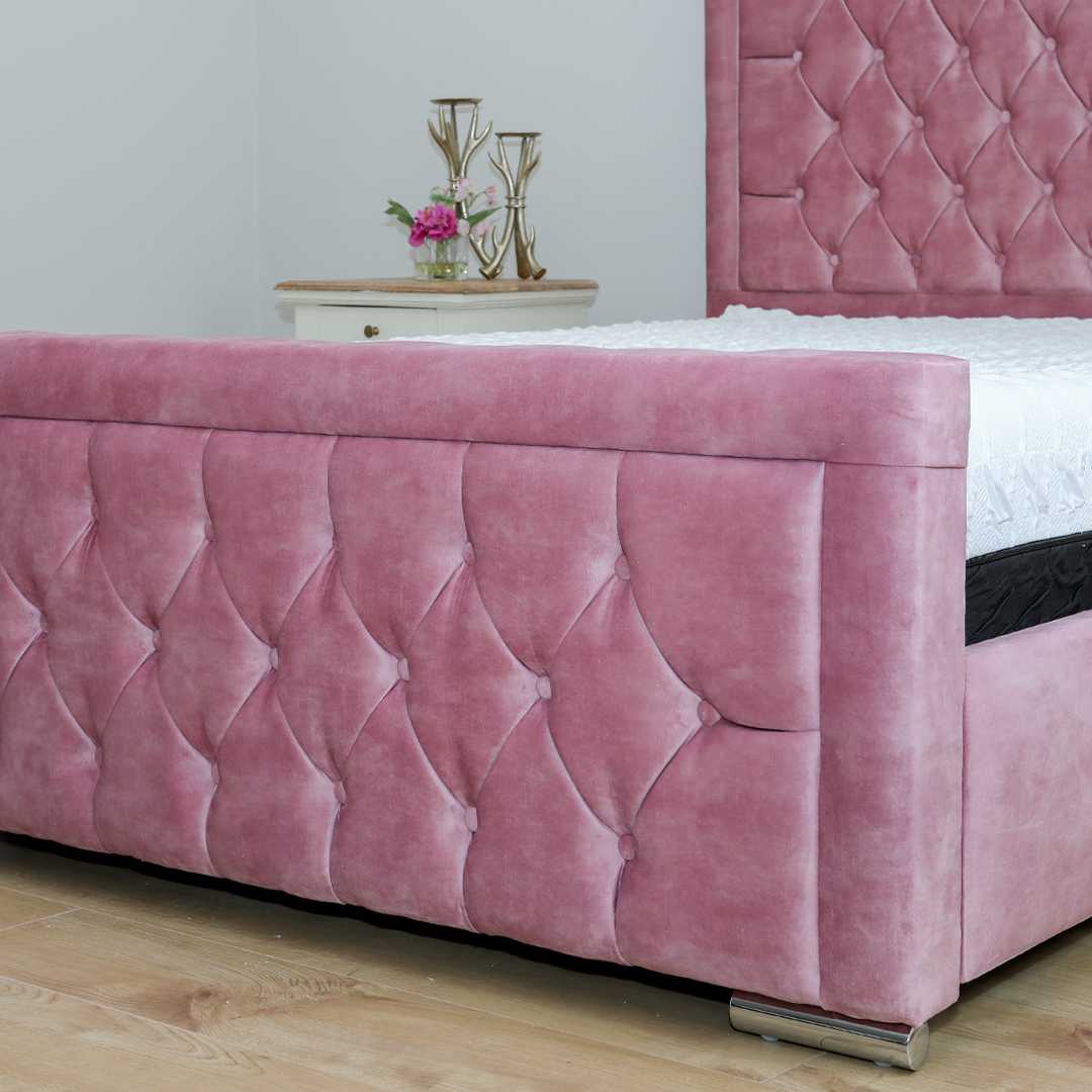 Princes Upholstered Bed and Mattress Comfort Sleeps