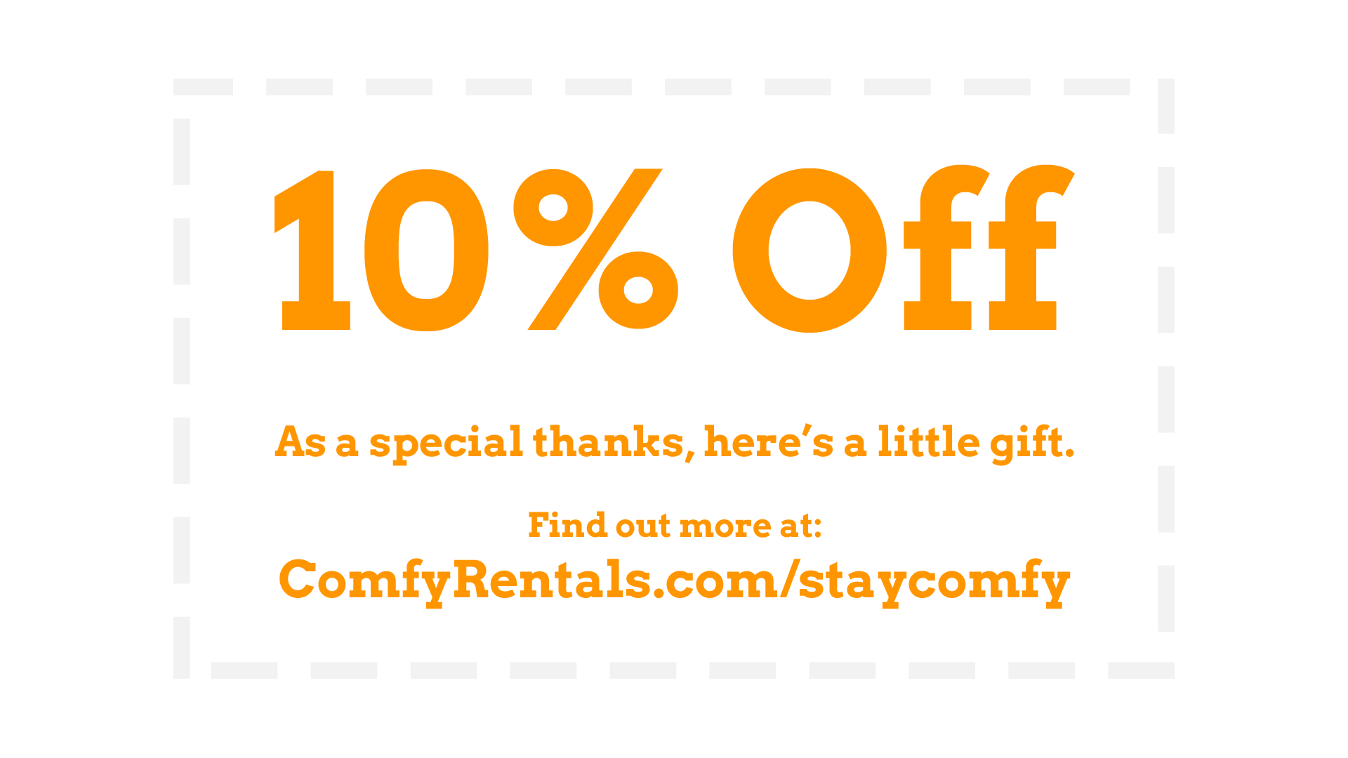 10offCoupon Vacation Comfort Rentals