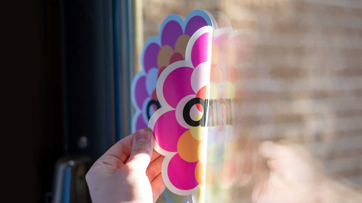 DoubleSided Stickers for Retail Windows Comgraphx