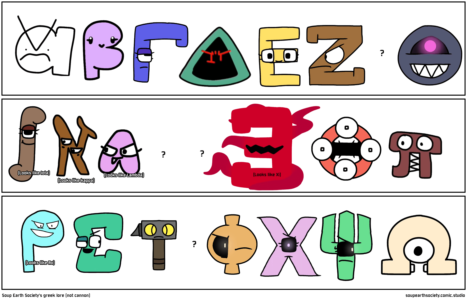 Soup Earth Society's greek lore (not cannon) Comic Studio