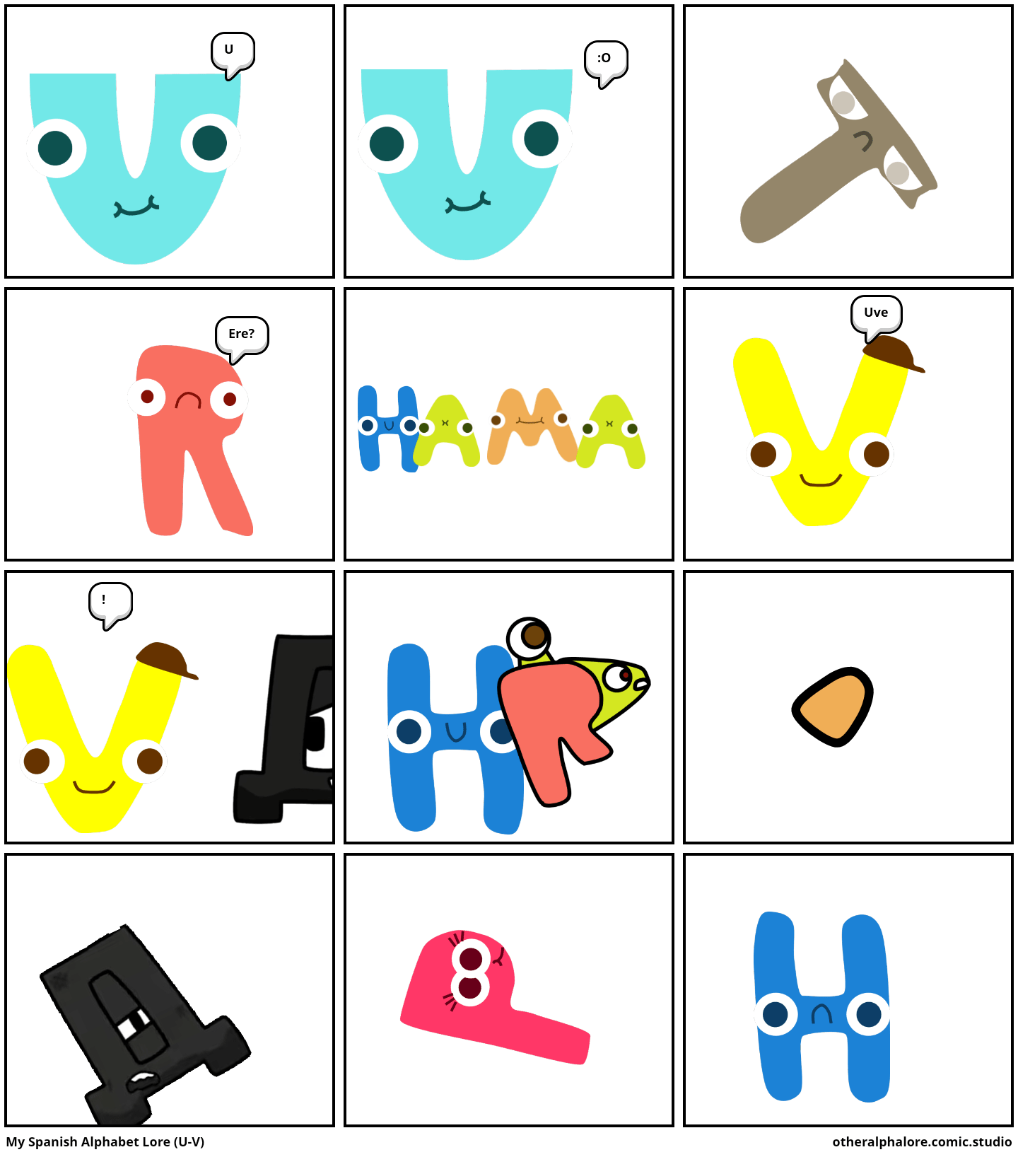 My Spanish Alphabet Lore (UV) Comic Studio